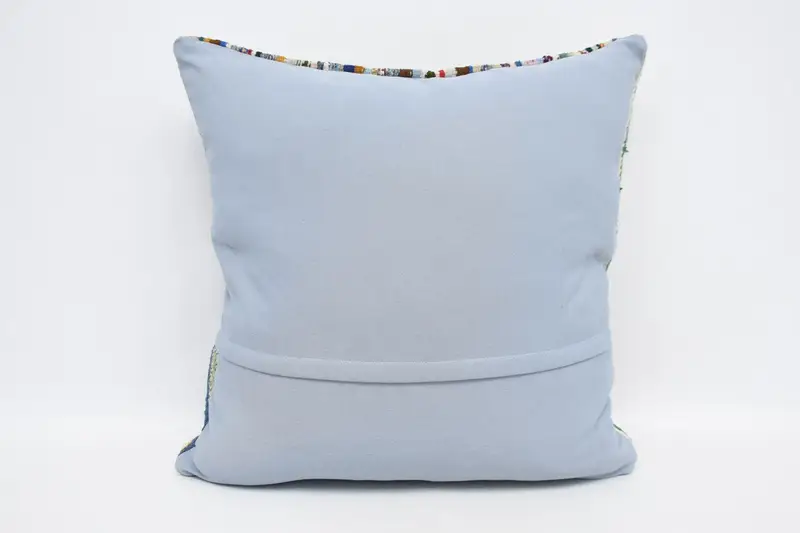 Interior Designer Pillow, 28x28 Blue Cushion Case, Antique Pillows, Pillow Case, Handmade Kilim Cushion, Couch Cushion, Garden Cushion Cover - 6
