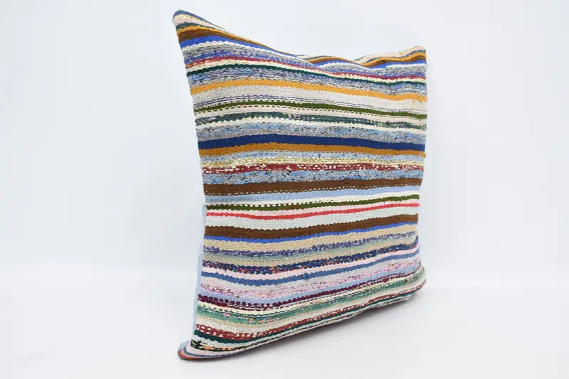 Interior Designer Pillow, 28x28 Blue Cushion Case, Antique Pillows, Pillow Case, Handmade Kilim Cushion, Couch Cushion, Garden Cushion Cover - 3