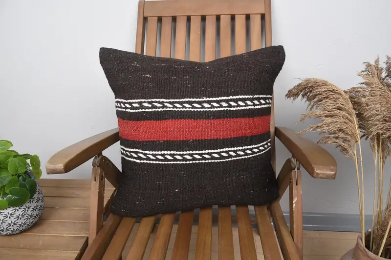 Home Decor Pillow, One Of A Kind Pillow Sham, Boho Chic Pillow Sham, Interior Designer Pillow, Pillow, Vintage Pillow, 20x20 Brown Pillow Cover - 1
