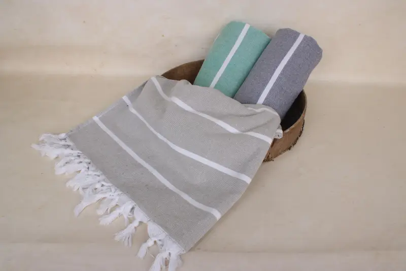 Personalized Turkish Towel, Beach Wedding Favor, 64x40 Cotton Striped Terry Towel, House Warming Gift, Bachelorette Party Gift, Quick-dry peshtemal - 4