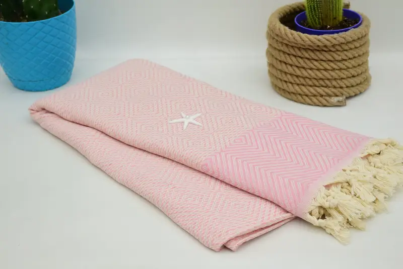 Monogram Beach Blanket, Customized Turkish Blanket, Bridal Shower Gift, 92x80 Cotton Diamond Towel, Bachelorette Gifts, Memorial Gift, Tablecloth - 3