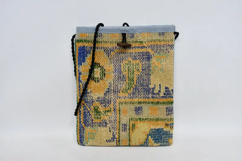 Bolso Kilim con correa ajustable, bolso bandolera de lana boho con motivo vintage