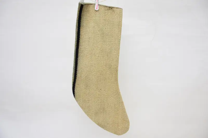 ベージュのクリスマスオーナメントストッキング、14インチのフェスティバルホリデーストッキング