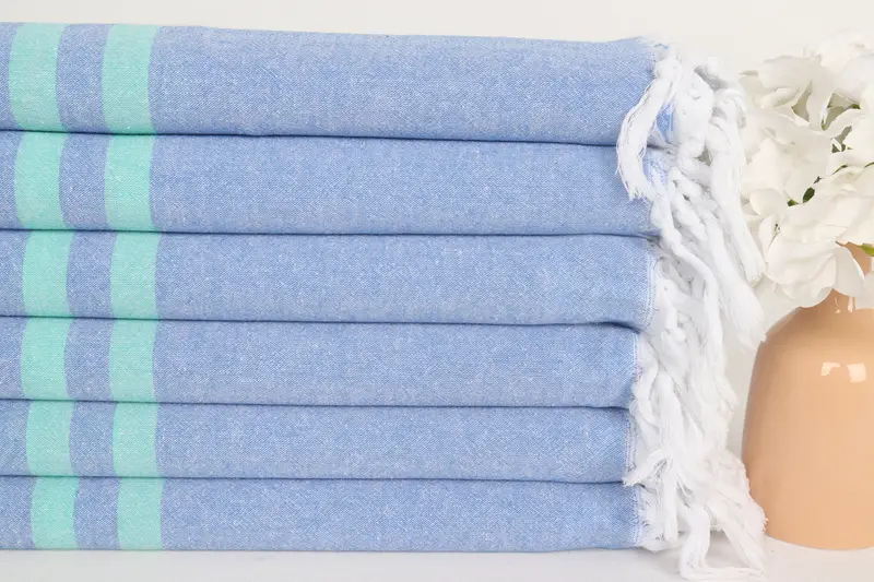 Handwoven Turkish Towel, Boyfriend Christmas Gift, 70x36 Cotton Striped Towel, Personalized Wedding Gift, Quick-dry towel, Peshtemal Towel - 3