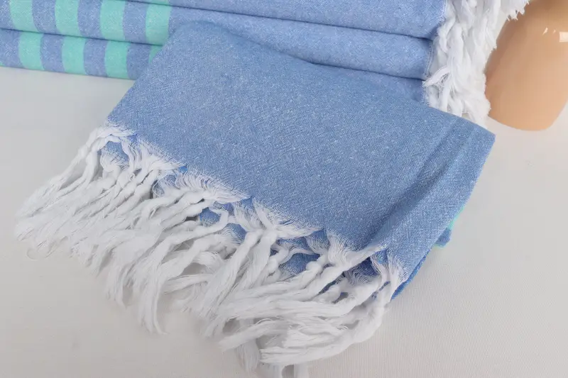 Handwoven Turkish Towel, Boyfriend Christmas Gift, 70x36 Cotton Striped Towel, Personalized Wedding Gift, Quick-dry towel, Peshtemal Towel - 4