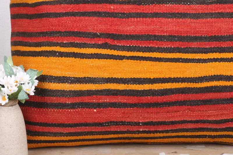 Boho Throw Pillow Sham, Boho Pillow Sham Cover, 32x32 Red Cushion, Pillow for Sofa, Pillow, Patio Cushion Case, Kilim Cushion Sham, Garden Cushion - 3