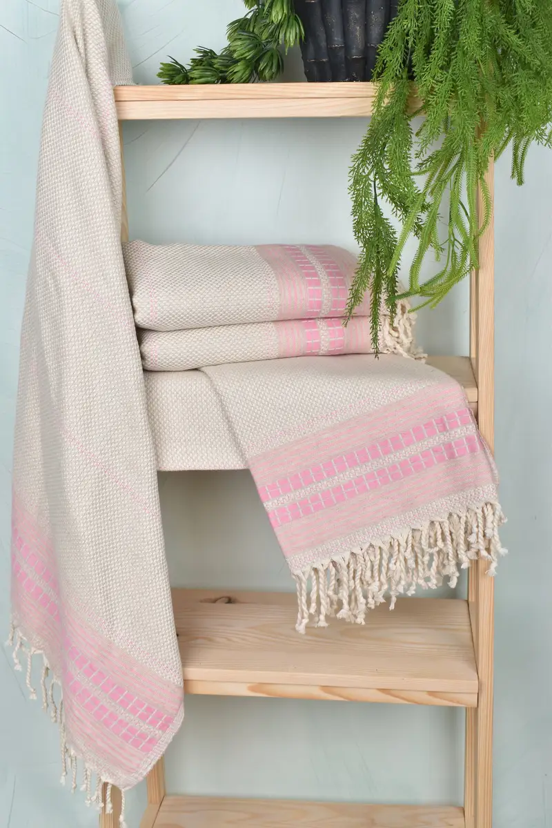 Custom Wedding Gift, Bachelorette Favors Beach, Turkish bath towel, Pool Towels, 68x40 Linen Striped Towel, Best Beach Towel, Welcome Wedding Gift - 6