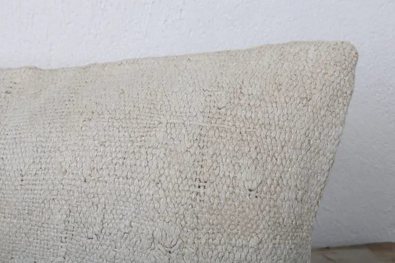 Kilim Pillow Cover, 12x24 Beige Pillow Sham, Nomadic Pillow Sham, Pillow for Sofa, Handwoven Pillow Cover Cushion Case, Gift Pillow, Pillow Cover - 5