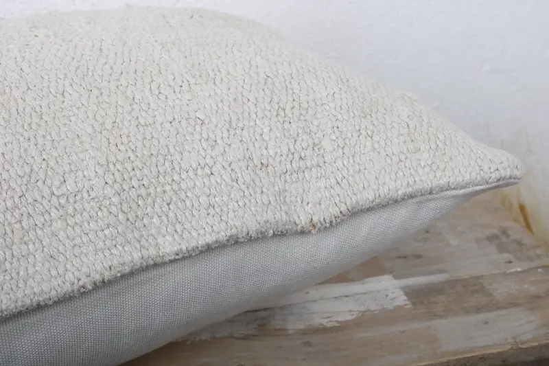 Kilim Pillow Cover, 12x24 Beige Pillow Sham, Nomadic Pillow Sham, Pillow for Sofa, Handwoven Pillow Cover Cushion Case, Gift Pillow, Pillow Cover - 6