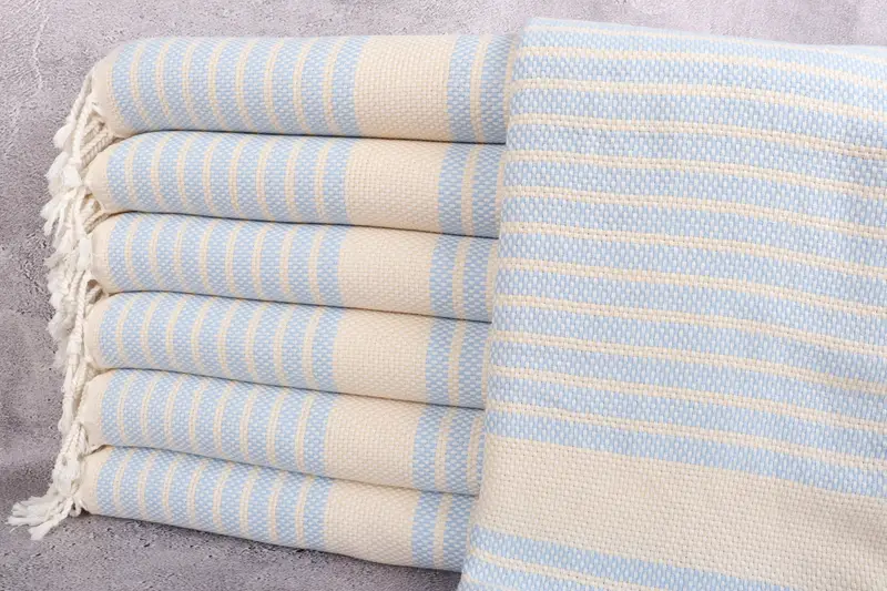 70x40 Cotton Striped Towel, Gift For Boyfriend, Handwoven organic Turkish towel for spa, Thin towel, Bachelorette Towel, Bath towel, Gift For Her - 1