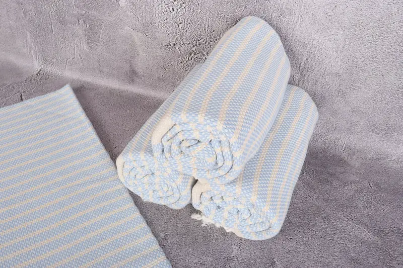 70x40 Cotton Striped Towel, Gift For Boyfriend, Handwoven organic Turkish towel for spa, Thin towel, Bachelorette Towel, Bath towel, Gift For Her - 8