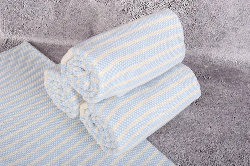 70x40 Cotton Striped Towel, Gift For Boyfriend, Handwoven organic Turkish towel for spa, Thin towel, Bachelorette Towel, Bath towel, Gift For Her - 7