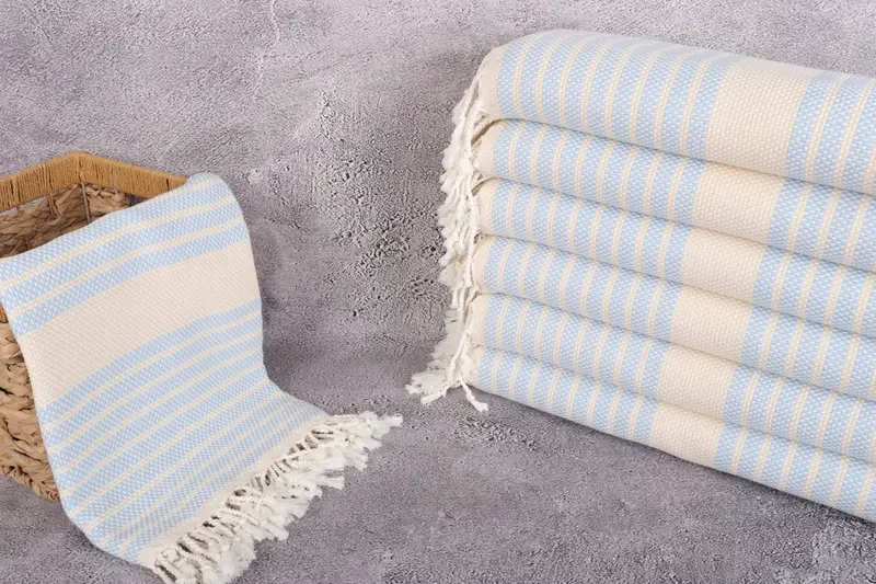 70x40 Cotton Striped Towel, Gift For Boyfriend, Handwoven organic Turkish towel for spa, Thin towel, Bachelorette Towel, Bath towel, Gift For Her - 3