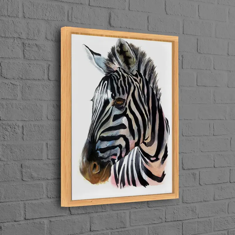 Modern Zebra Abstract Animal Canvas Print - Elegant Wall Art