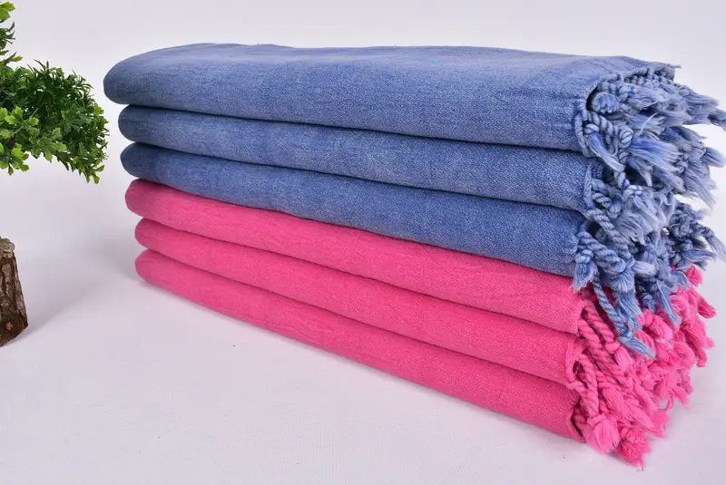 Personalized Bridesmaid Beach Towel, Custom Towel, Hammam towel, Absorbent Turkish towel, 64x36 Cotton Striped Stonewashed Towel, Gift For Mom - 3