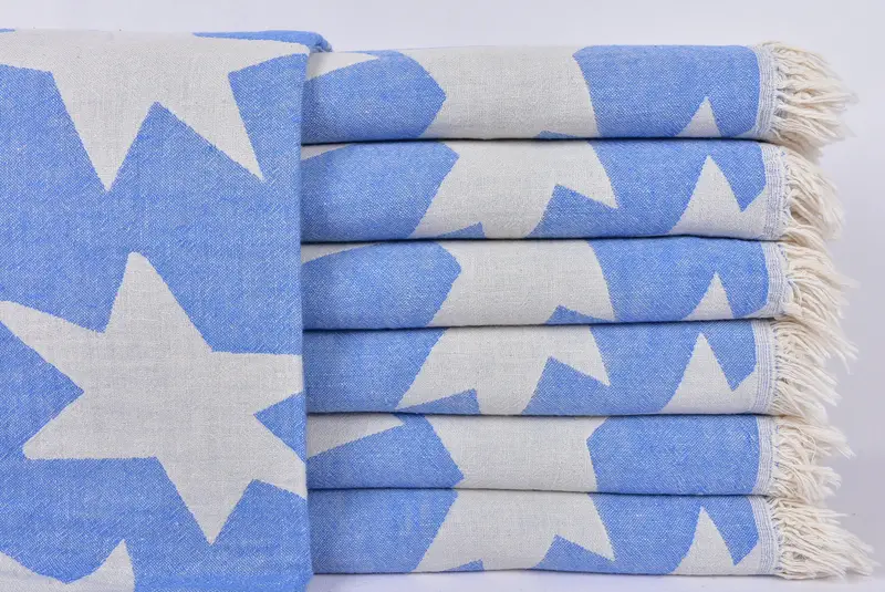 Housewarming Gift, Custom Beach Towels, Bachelorette Gifts, 68x36 Cotton Star Design Towel, Bachelor Towel, Maid Of Honor Gift, Sand-resistant towel - 1