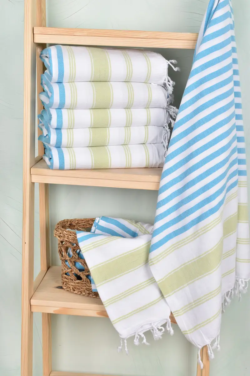 Handmade Gift, Bachelorette Party Gift, Housewarming Gift, 70x40 Cotton Striped Towel, Eco-Friendly Turkish Towel, Personalized Bridesmaid Gift - 3