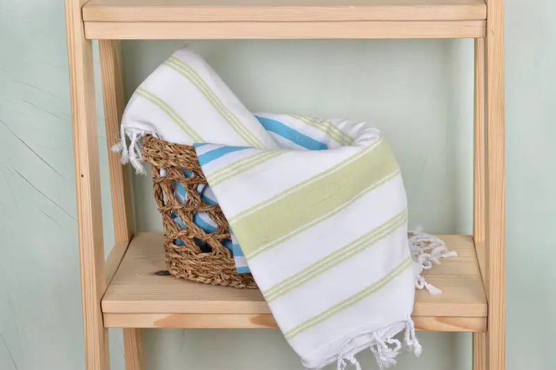 Handmade Gift, Bachelorette Party Gift, Housewarming Gift, 70x40 Cotton Striped Towel, Eco-Friendly Turkish Towel, Personalized Bridesmaid Gift - 4
