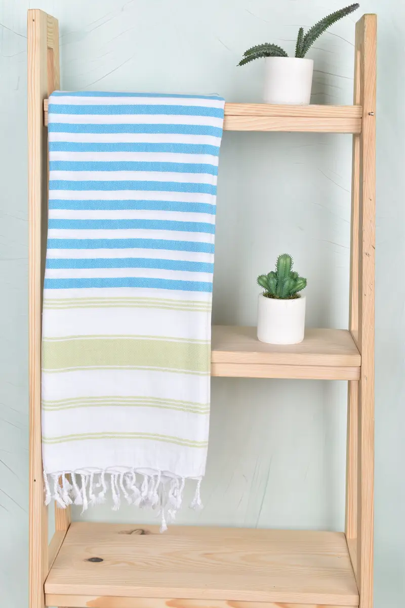 Handmade Gift, Bachelorette Party Gift, Housewarming Gift, 70x40 Cotton Striped Towel, Eco-Friendly Turkish Towel, Personalized Bridesmaid Gift - 8