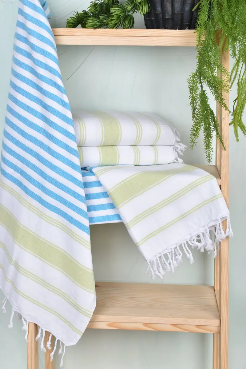 Handmade Gift, Bachelorette Party Gift, Housewarming Gift, 70x40 Cotton Striped Towel, Eco-Friendly Turkish Towel, Personalized Bridesmaid Gift - 6