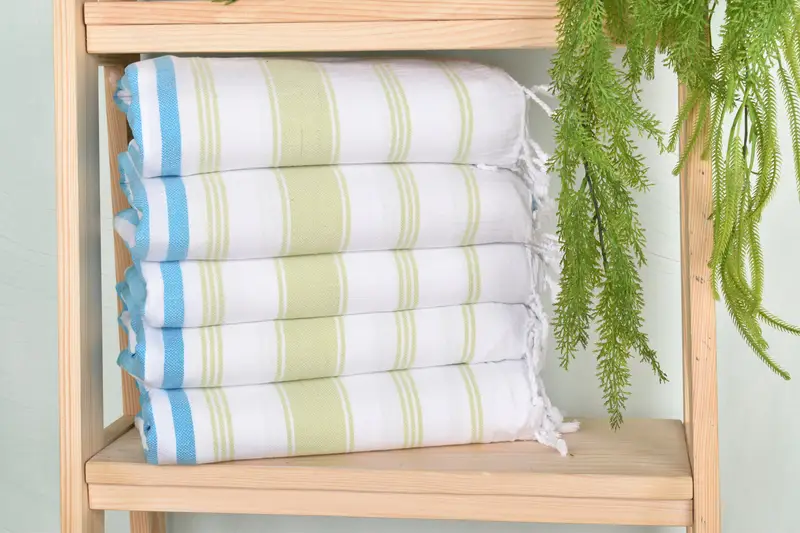 Handmade Gift, Bachelorette Party Gift, Housewarming Gift, 70x40 Cotton Striped Towel, Eco-Friendly Turkish Towel, Personalized Bridesmaid Gift - 1