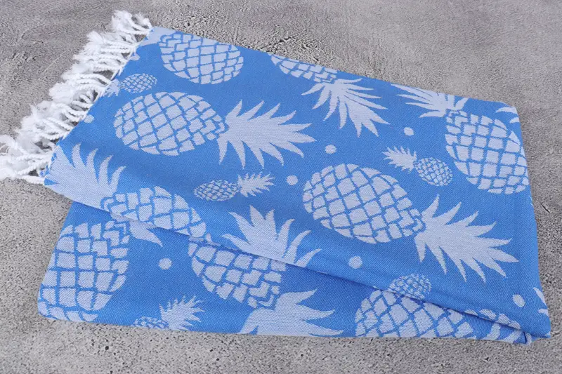 Organic towel, Bachelorette Party Favors, Peshtemal Towel, 70x36 Cotton Pineapple Design Towel, Embroidered Turkish Towel, Employee Gifts - 7