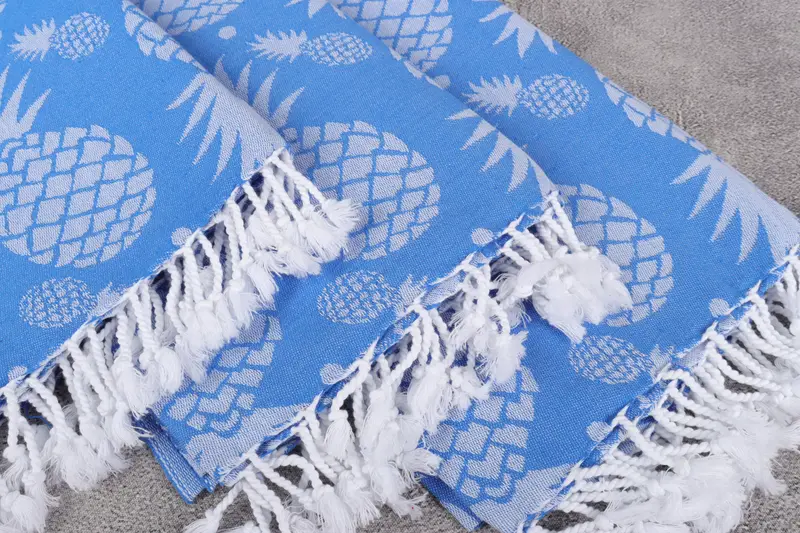 Organic towel, Bachelorette Party Favors, Peshtemal Towel, 70x36 Cotton Pineapple Design Towel, Embroidered Turkish Towel, Employee Gifts - 6