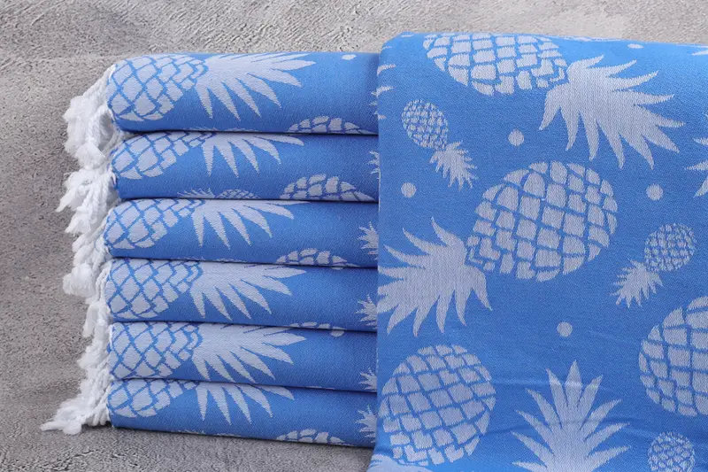 Organic towel, Bachelorette Party Favors, Peshtemal Towel, 70x36 Cotton Pineapple Design Towel, Embroidered Turkish Towel, Employee Gifts - 2