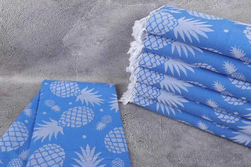 Organic towel, Bachelorette Party Favors, Peshtemal Towel, 70x36 Cotton Pineapple Design Towel, Embroidered Turkish Towel, Employee Gifts - 3
