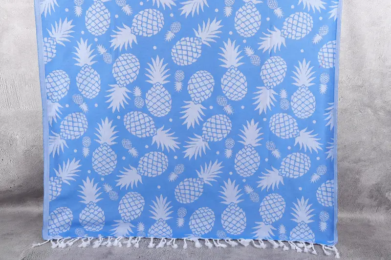 Organic towel, Bachelorette Party Favors, Peshtemal Towel, 70x36 Cotton Pineapple Design Towel, Embroidered Turkish Towel, Employee Gifts - 1