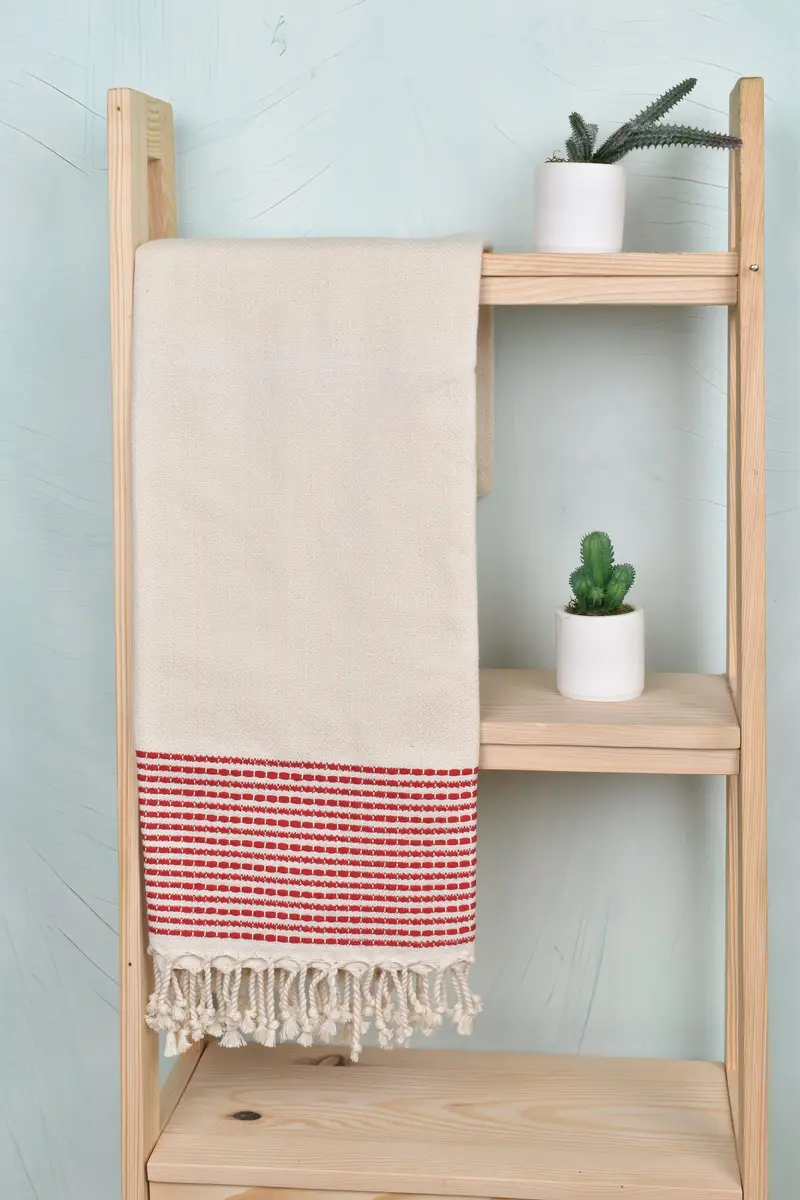 Hammam towel, Quick-dry towel, Housewarming Gift, Maid Of Honor Gift, Bachelor Bachelorette Party Favors, Guest Towel, 70x36 Cotton Striped Towel - 8