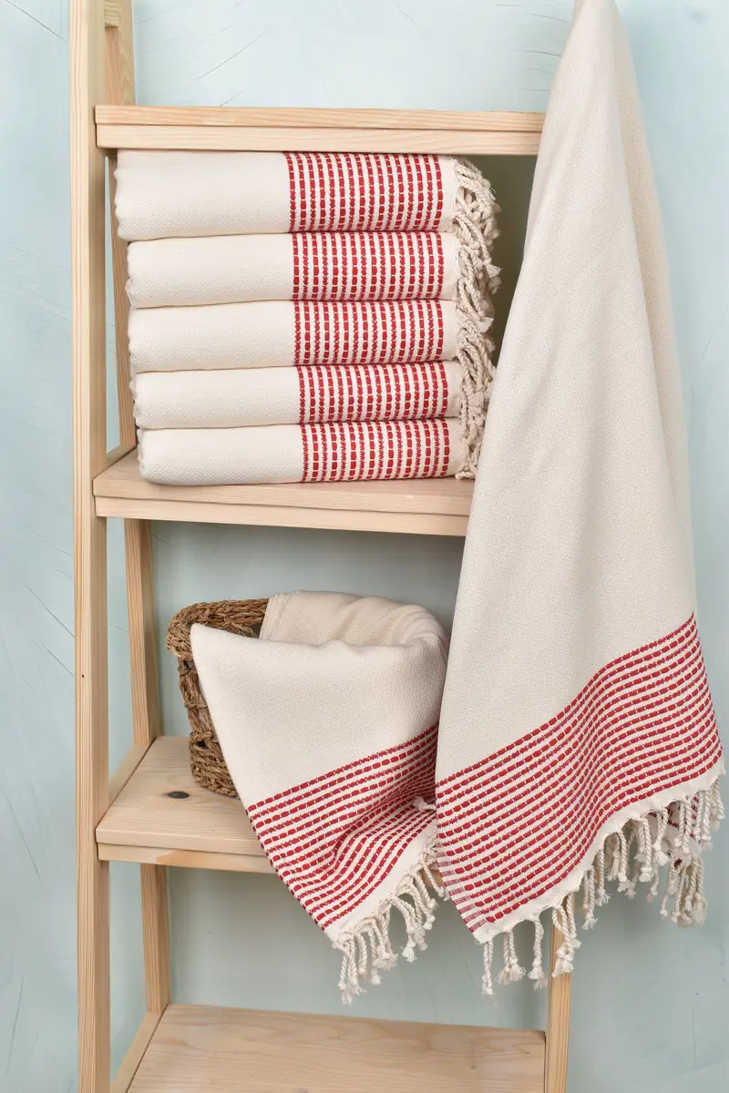 Hammam towel, Quick-dry towel, Housewarming Gift, Maid Of Honor Gift, Bachelor Bachelorette Party Favors, Guest Towel, 70x36 Cotton Striped Towel - 3