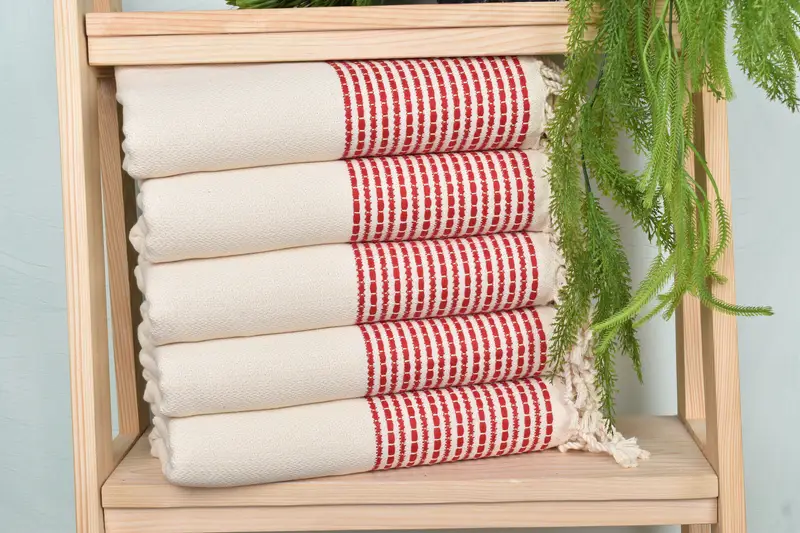 Hammam towel, Quick-dry towel, Housewarming Gift, Maid Of Honor Gift, Bachelor Bachelorette Party Favors, Guest Towel, 70x36 Cotton Striped Towel - 2