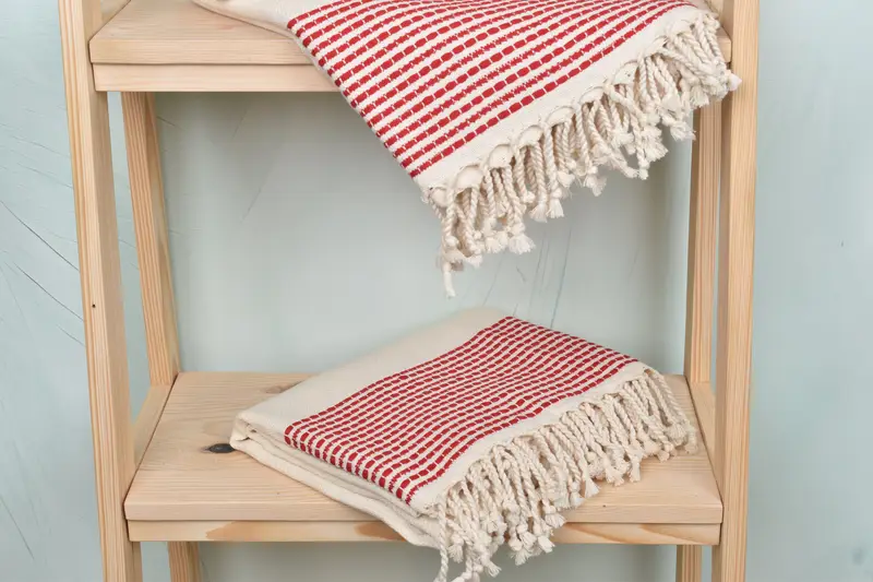 Hammam towel, Quick-dry towel, Housewarming Gift, Maid Of Honor Gift, Bachelor Bachelorette Party Favors, Guest Towel, 70x36 Cotton Striped Towel - 5