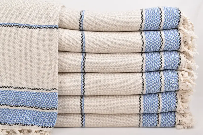 104x96 Cotton Striped Towel, Shower Curtain, Custom Wedding Gifts, Wedding Favors, Large Beach Towel Personalized, Monogram Blanket, Couch Blanket - 2