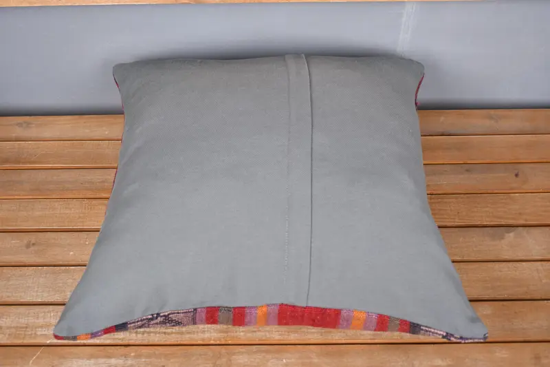 Cushion, Luxury Cushion, Gift Pillow, Neutral Cushion, Turkish Kilim Pillow, Kilim Pillow Cover, 20x20 Red Cushion Case, Handwoven Pillow Sham - 4