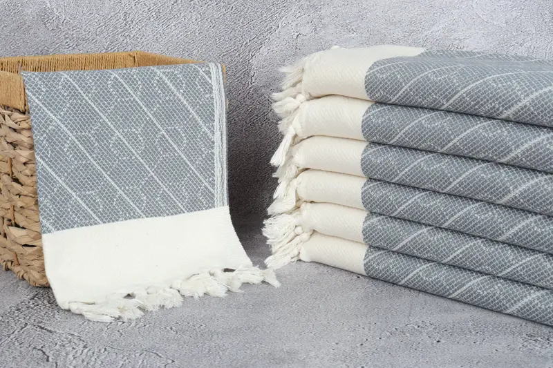 36x18 Cotton Geometric Towel, Custom Hand Towel, Personalized Gifts, Wedding Anniversary Gift, Wedding Favors, Bathroom Hand Towel, Boyfriend Gift - 3