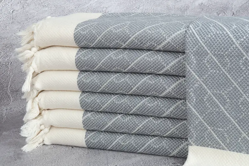 36x18 Cotton Geometric Towel, Custom Hand Towel, Personalized Gifts, Wedding Anniversary Gift, Wedding Favors, Bathroom Hand Towel, Boyfriend Gift - 1