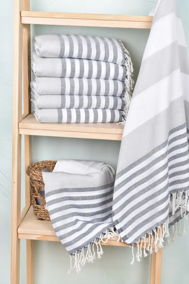 Quick-dry travel peshtemal towel, Organic towel, Gift For Best Friend, Personalized Bridesmaid Gift, Thin towel, 70x40 Cotton Striped Towel - 3