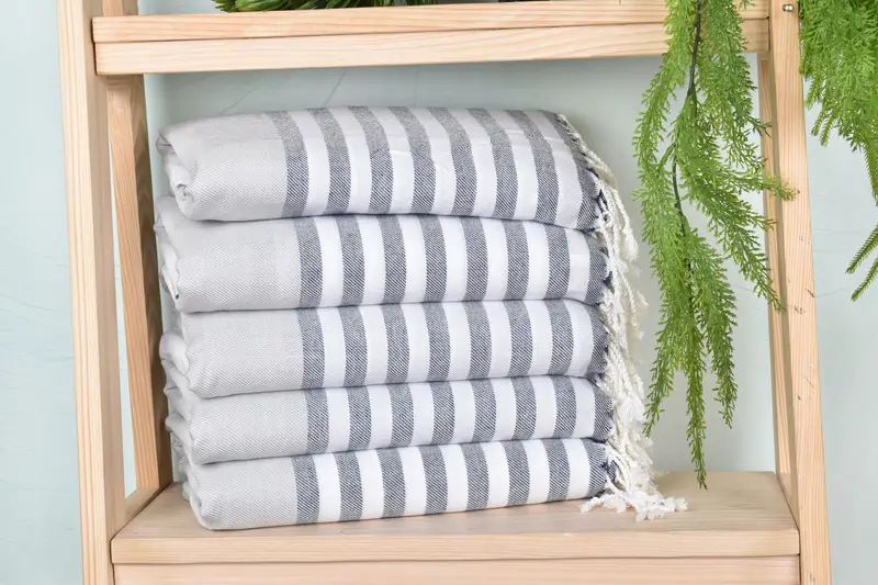 Quick-dry travel peshtemal towel, Organic towel, Gift For Best Friend, Personalized Bridesmaid Gift, Thin towel, 70x40 Cotton Striped Towel - 1