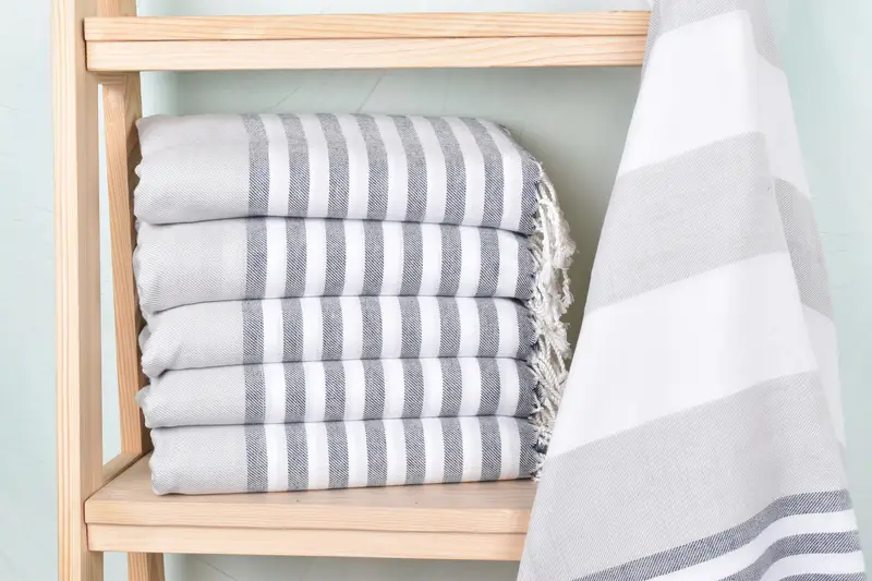 Quick-dry travel peshtemal towel, Organic towel, Gift For Best Friend, Personalized Bridesmaid Gift, Thin towel, 70x40 Cotton Striped Towel - 2