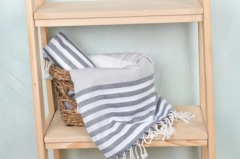 Quick-dry travel peshtemal towel, Organic towel, Gift For Best Friend, Personalized Bridesmaid Gift, Thin towel, 70x40 Cotton Striped Towel - 4