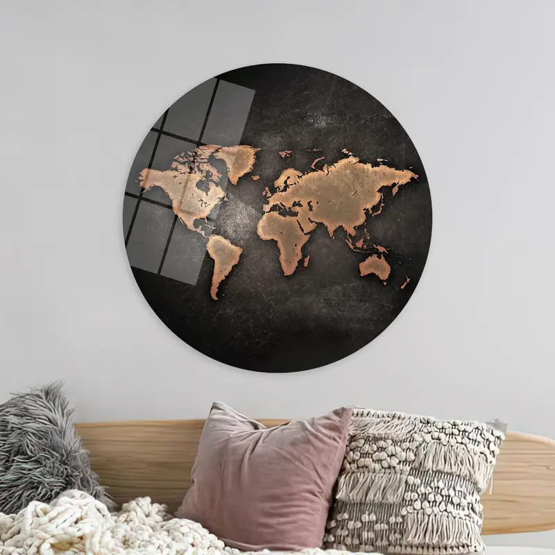 モダンな地図キャンバスプリント: 学校やオフィスのエレガントな装飾