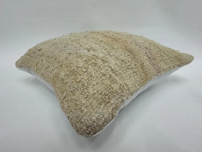 Vintage Kilim Throw Pillow, Chair Pillow Cover, Pillow Cover, Kilim Pillow, 14x14 Beige Pillow Case, Authentic Pillow Cover, Turkish Pillow - 6