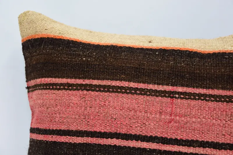 16x16 Brown Cushion, Throw Kilim Pillow, Pillow Sham, Couch Pillow, Boho Chic Pillow Cover, Turkish Rugs Cushion, Gift Pillow, Kilim Cushion Sham - 2