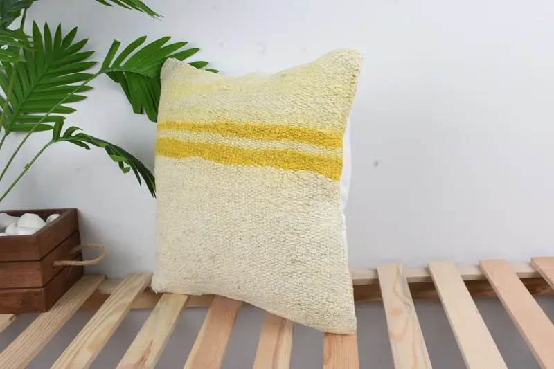 Car Cushion Cover, Pillow Sham, Neutral Throw Pillow Sham, Boho Pillow, Boho Throw Pillow, Kilim Pillow Cover, Vintage Pillow, 16x16 White Pillow - 5