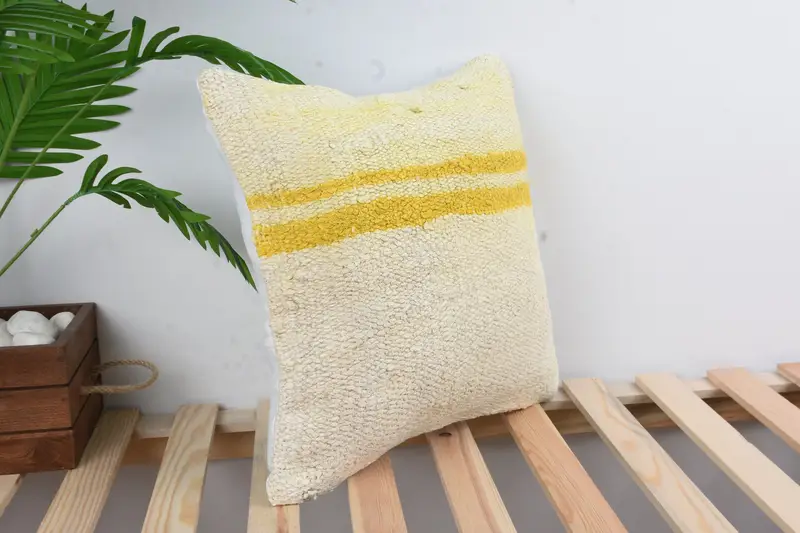 Car Cushion Cover, Pillow Sham, Neutral Throw Pillow Sham, Boho Pillow, Boho Throw Pillow, Kilim Pillow Cover, Vintage Pillow, 16x16 White Pillow - 4
