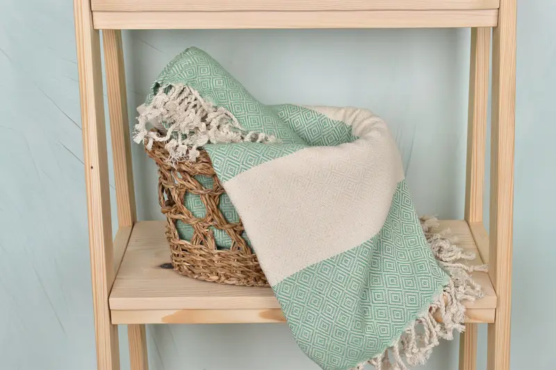 Turkish Towel Monogram, Beach Towel Gift, 70x40 Cotton Diamond Towel, Large Turkish Towel, Personalized Gift For Him, Personalized Wedding Gift - 4