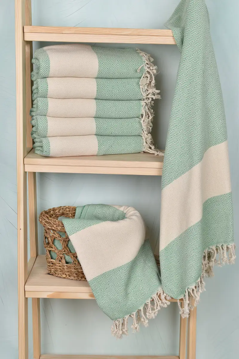 Turkish Towel Monogram, Beach Towel Gift, 70x40 Cotton Diamond Towel, Large Turkish Towel, Personalized Gift For Him, Personalized Wedding Gift - 3