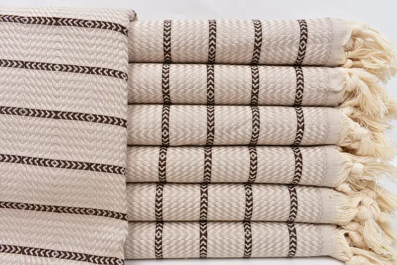 Custom Towel Beach, Scarf Towel, House Warming Gift, Bridal Shower Favors, Gifts For Him, Bachelorette Party Favors, 70x40 Cotton Striped Towel - 1
